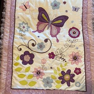 Lambs and Ivy Butterfly Lane Baby girl crib set